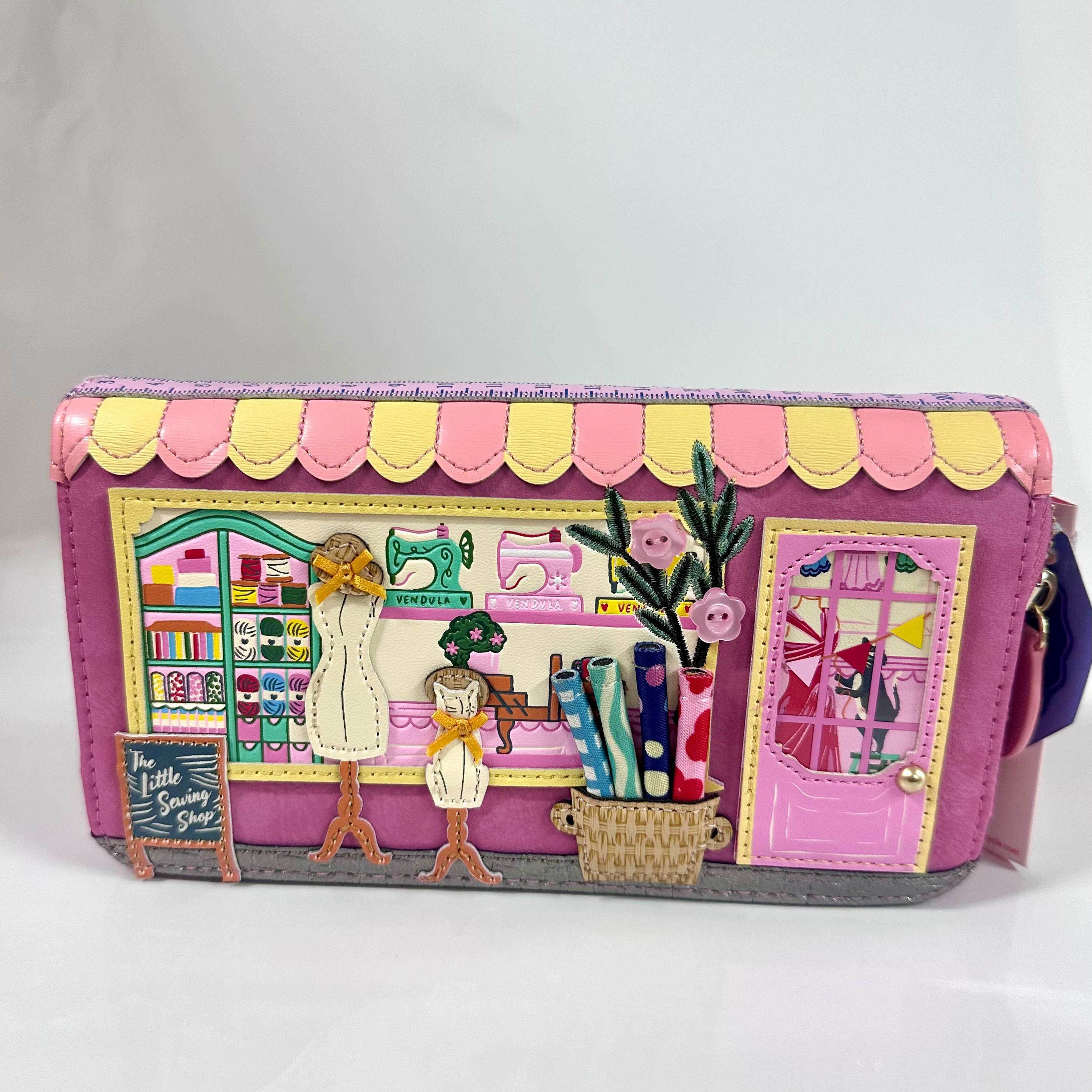 Vendula Sewing Shop - Raspberry Large Ziparound Wallet