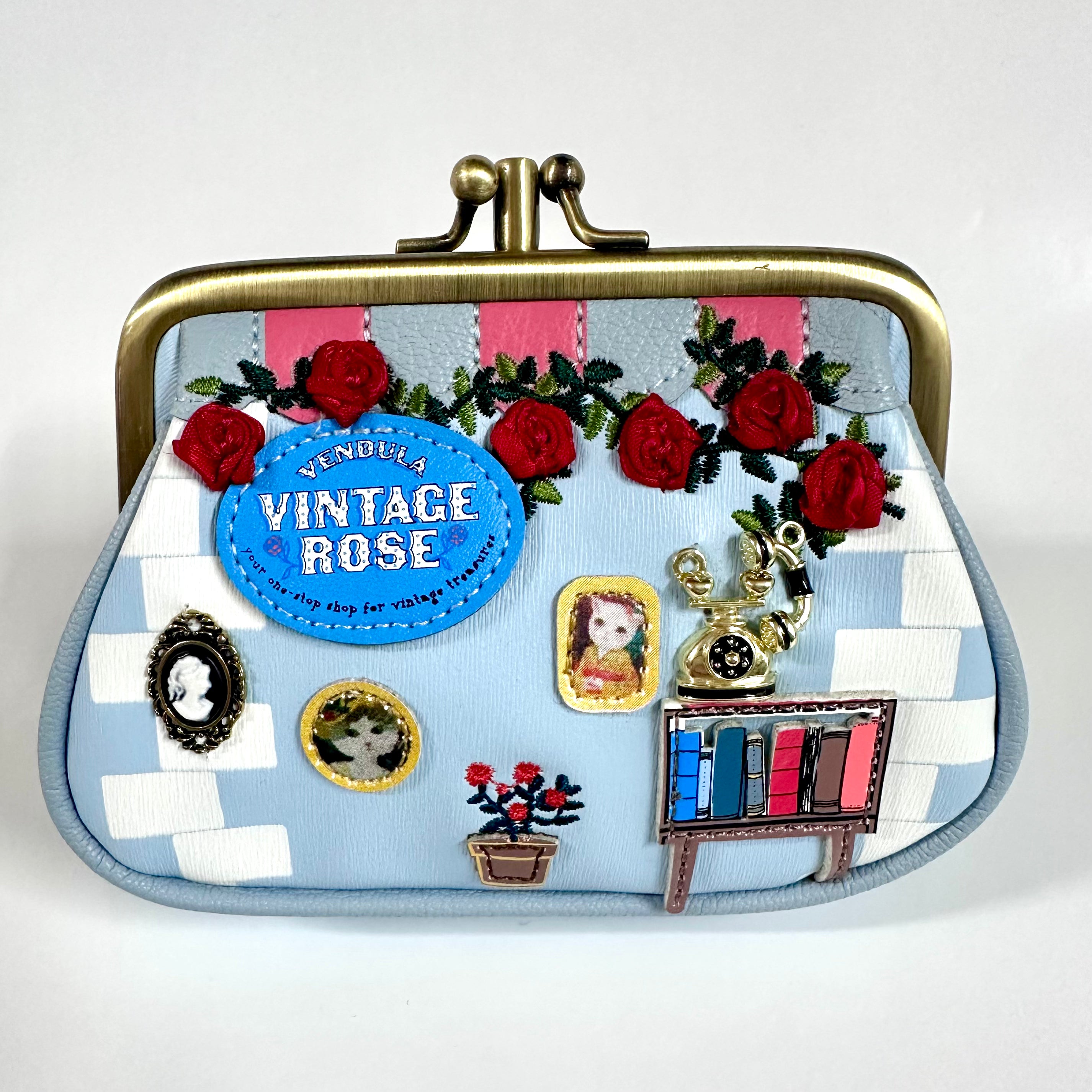 Vendula Vintage Rose Clipper Coin Purse