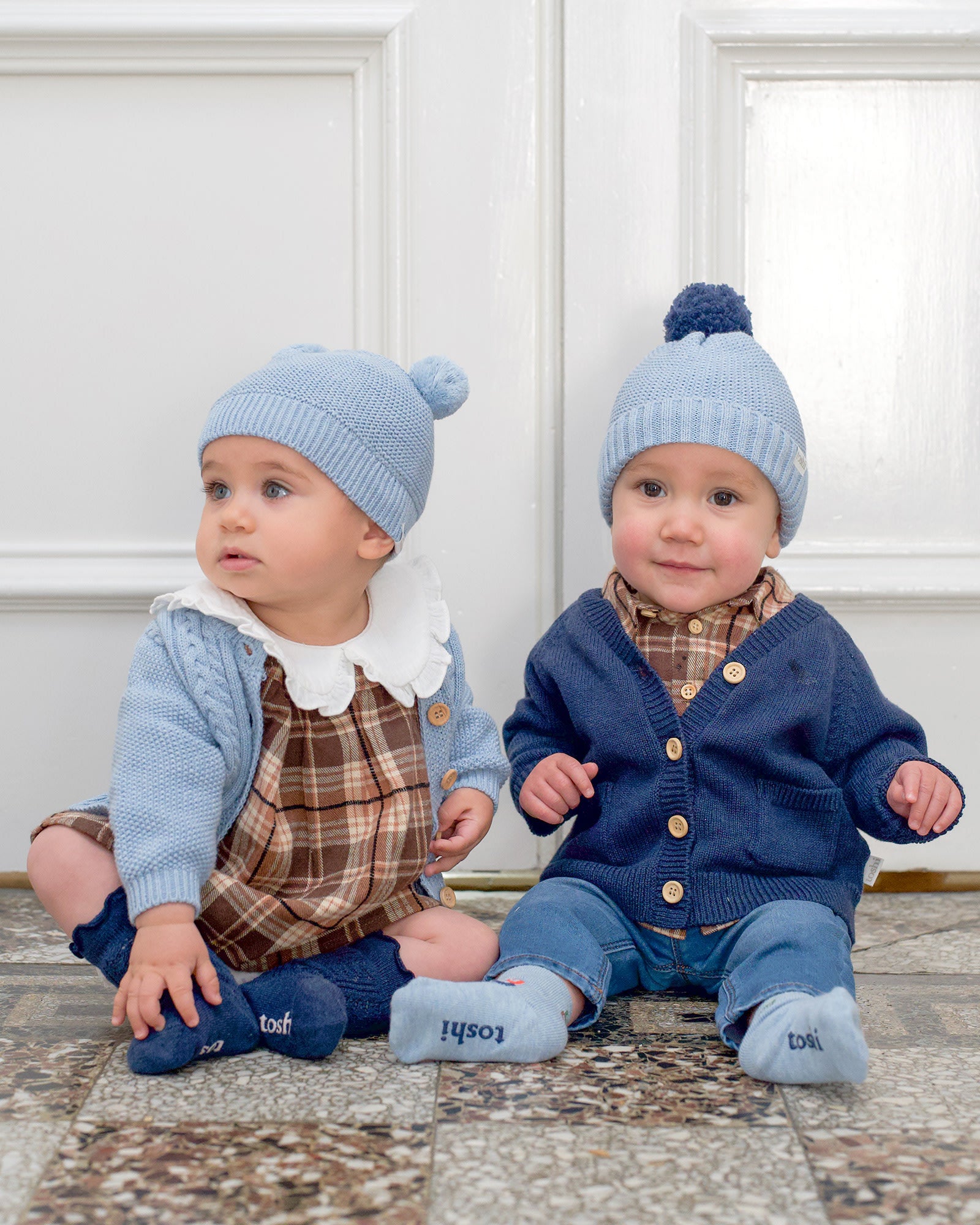 Organic Beanie Snowy Bluebell