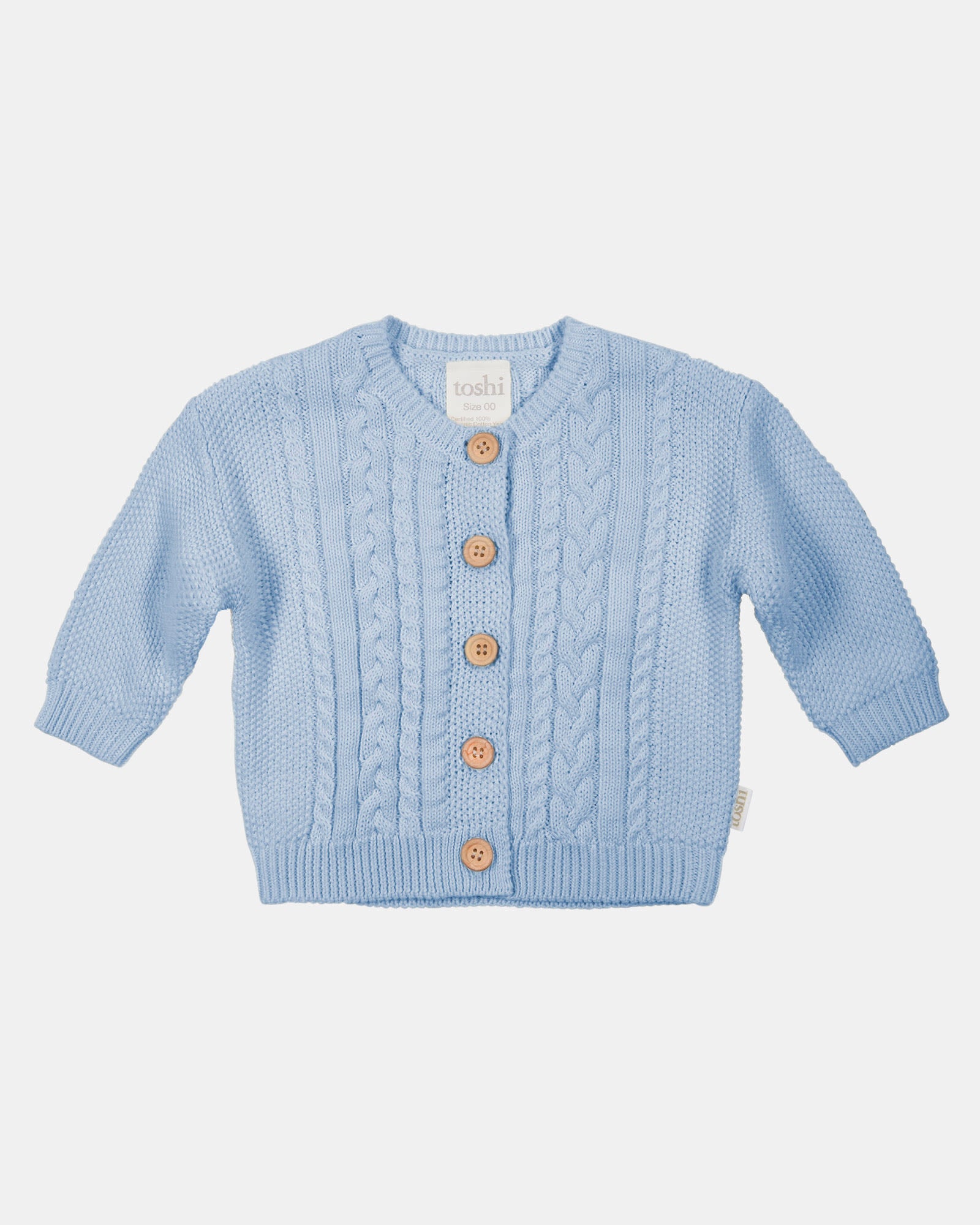 Organic Cardigan Yummy Bluebell