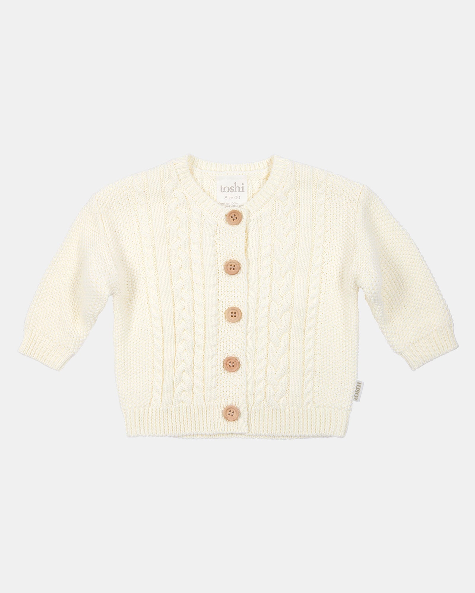 Organic Cardigan Yummy Cream