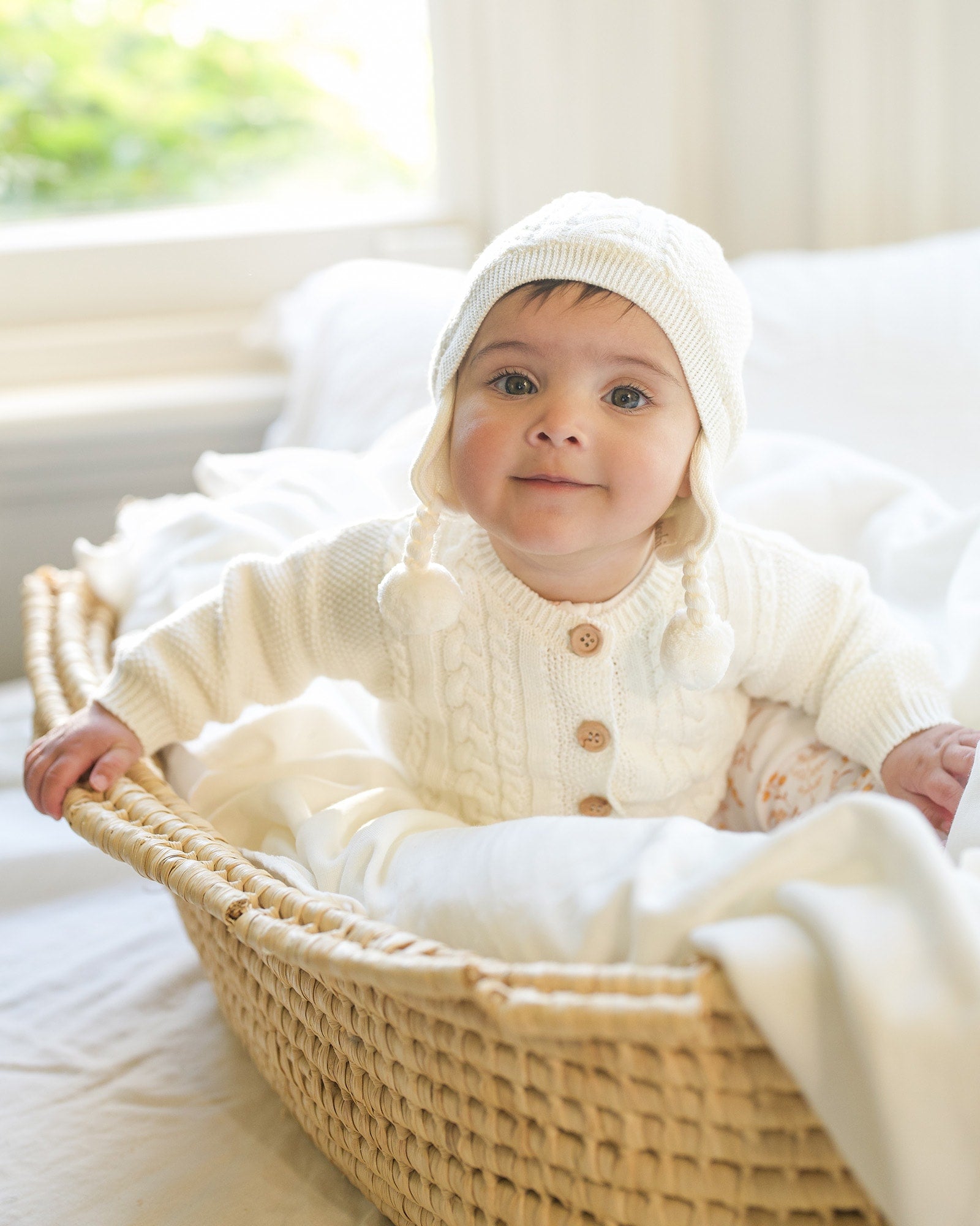 Organic Cardigan Yummy Cream