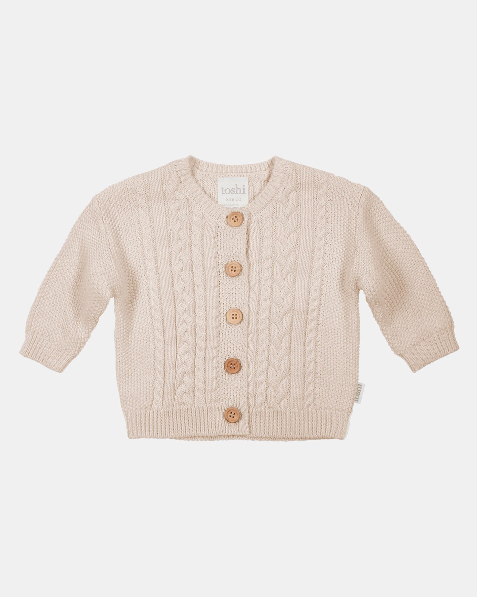 Organic Cardigan Yummy Oatmeal