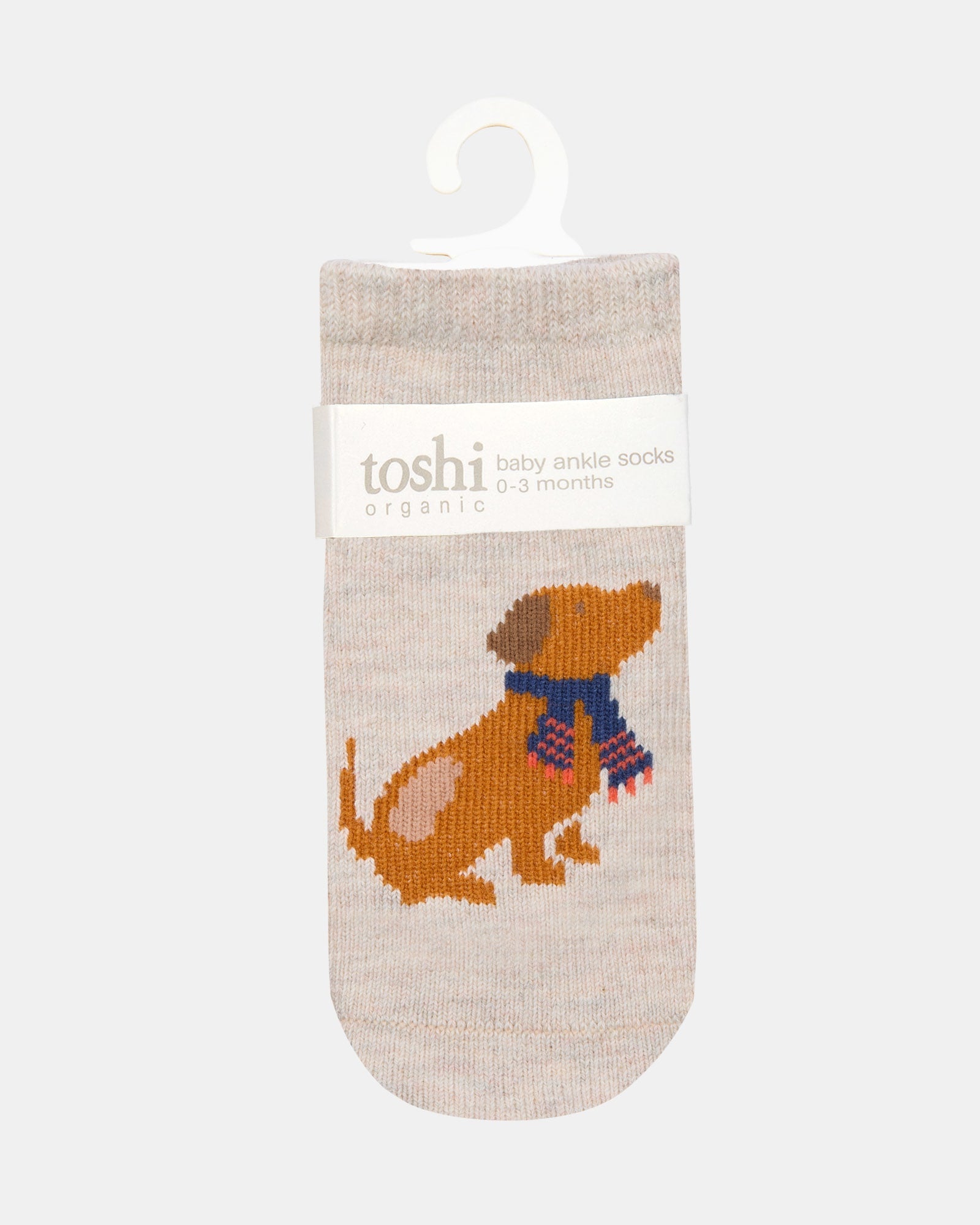 Organic Socks Ankle Jacquard Puppy Dog