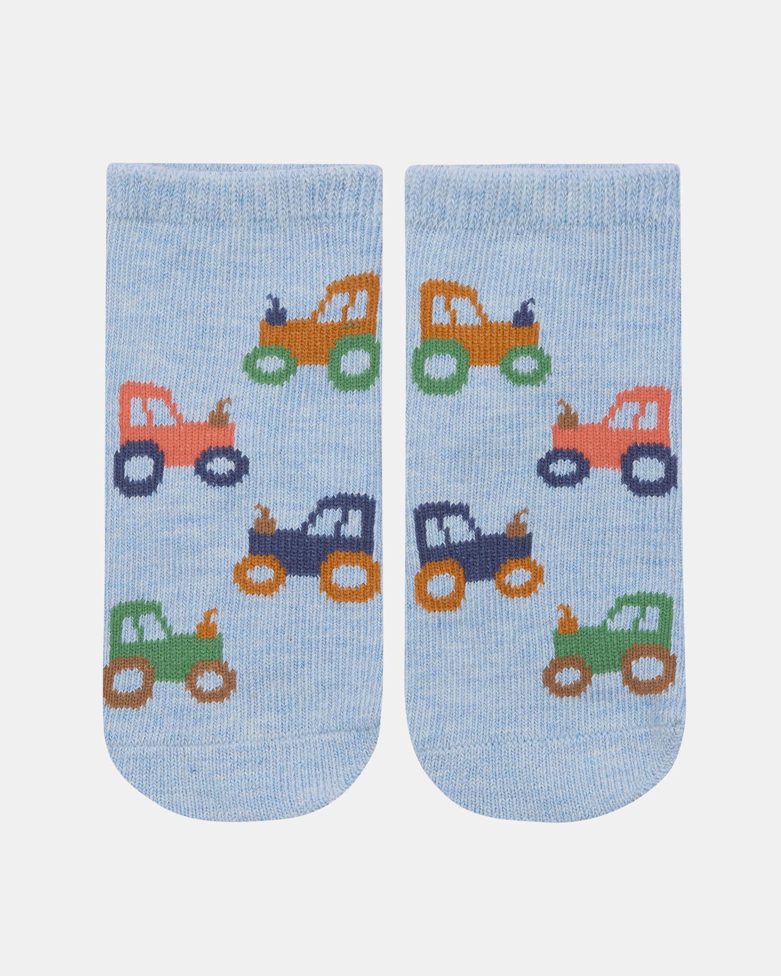 Organic Socks Ankle Jacquard Tiny Tractors