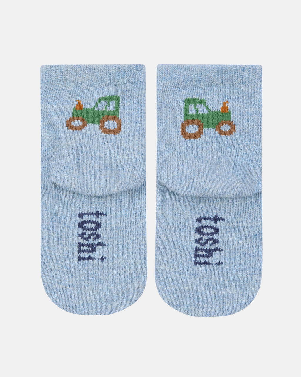 Organic Socks Ankle Jacquard Tiny Tractors