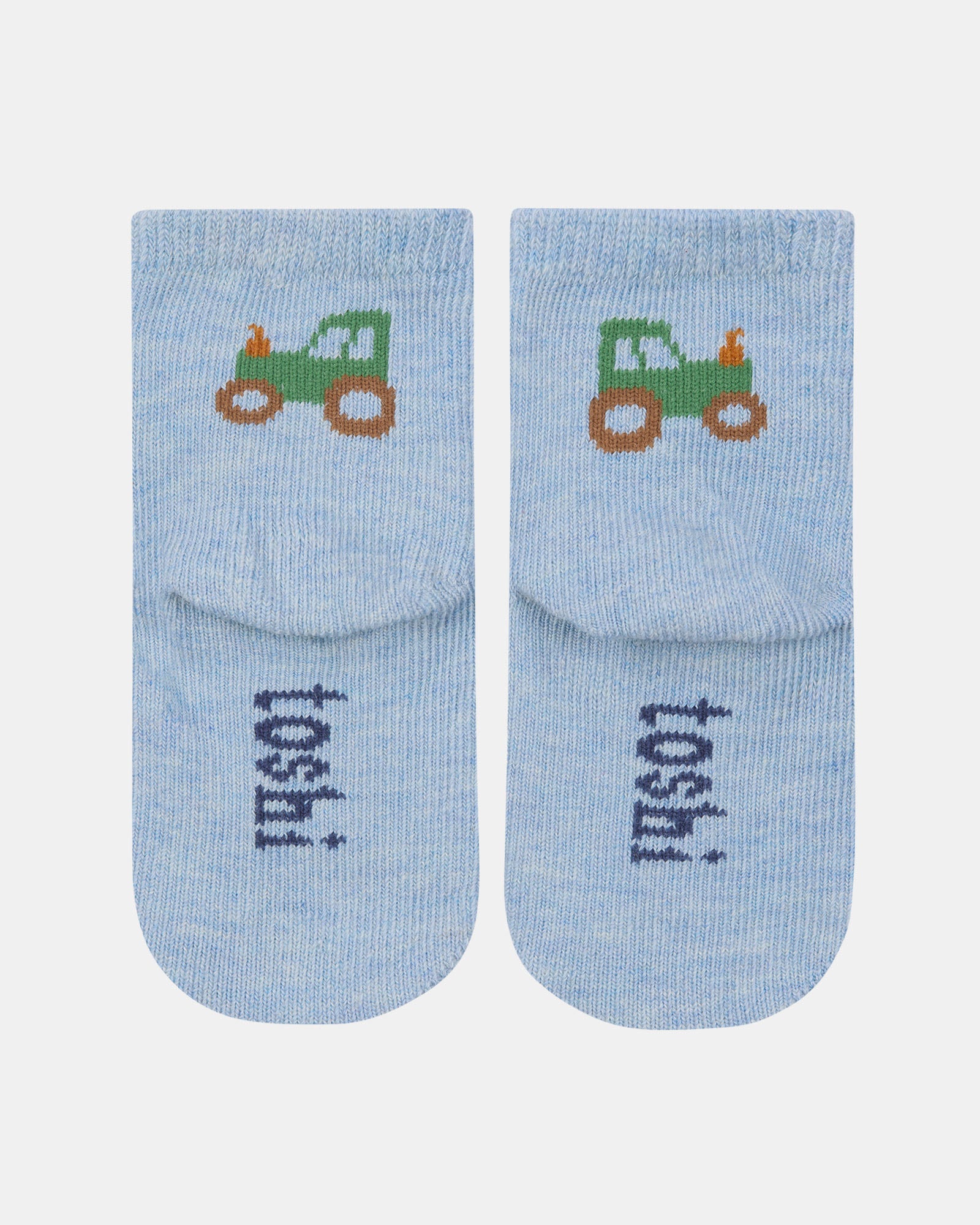 Organic Socks Ankle Jacquard Tiny Tractors