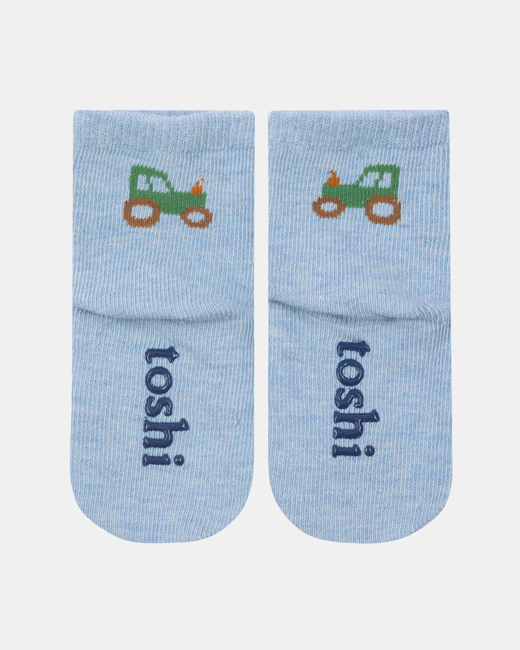 Organic Socks Ankle Jacquard Tiny Tractors