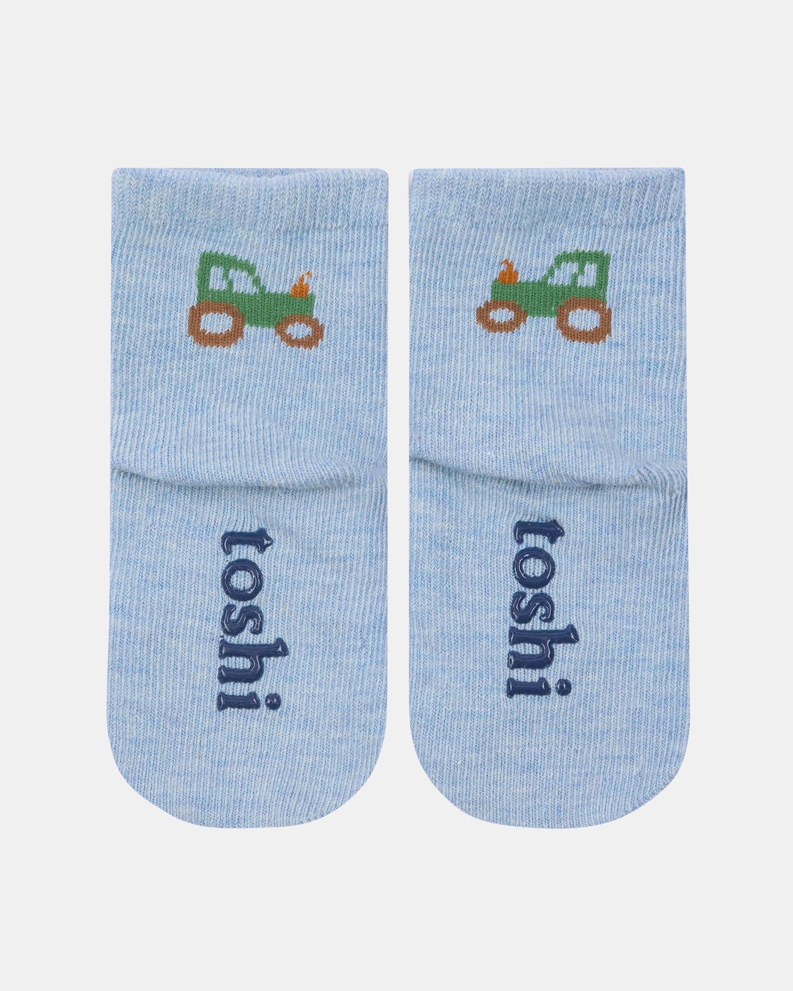 Organic Socks Ankle Jacquard Tiny Tractors