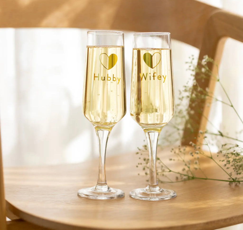 Wifey Hubby Glasses Set