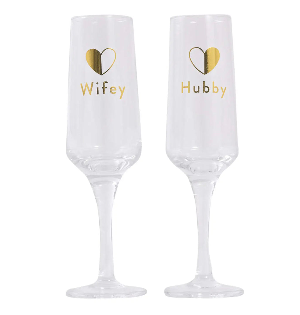 Wifey Hubby Glasses Set