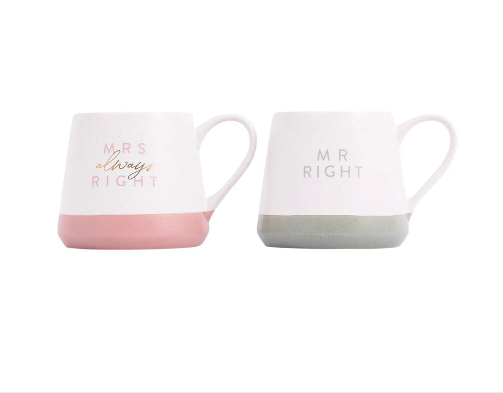 Mr & Mrs Right Mug Set